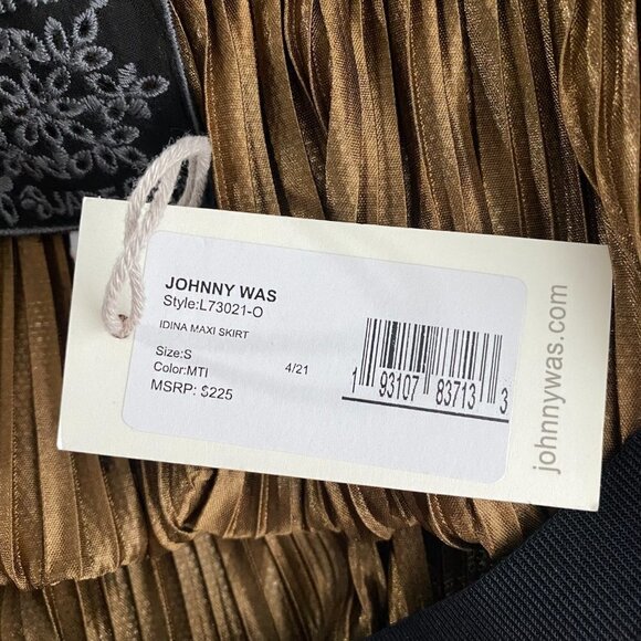 Johnny Was Idina Maxi Skirt Women's Small Metallic Multicolored NWT - Picture 10 of 12